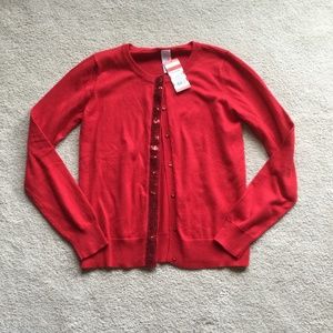 New Cat and Jack girls XL red cardigan